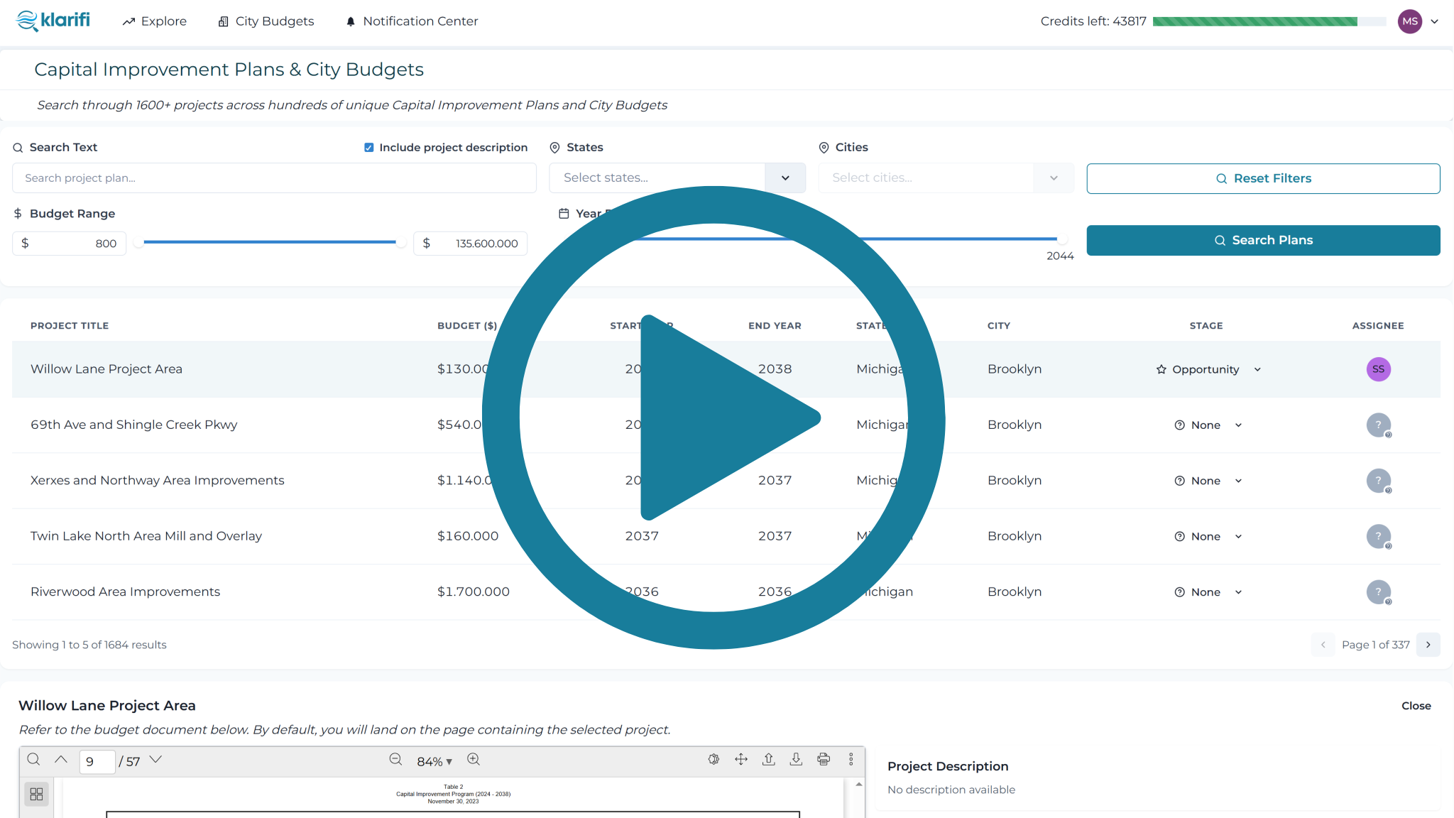 Klarifi wastewater lead generation platform sign up for a free trial
