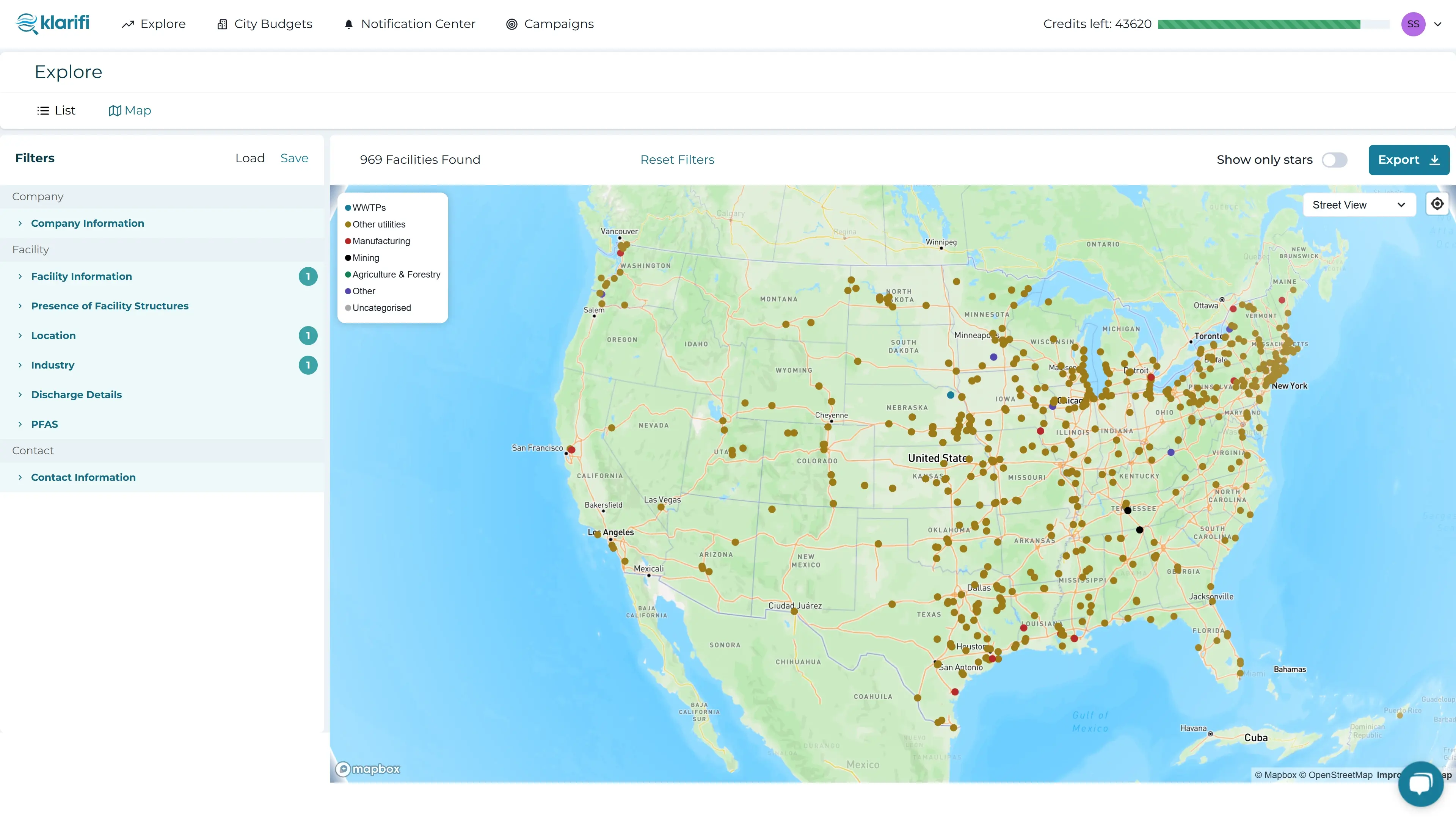 Map of 944 fossil fuel power plants discharging wastewater to U.S. surface waters